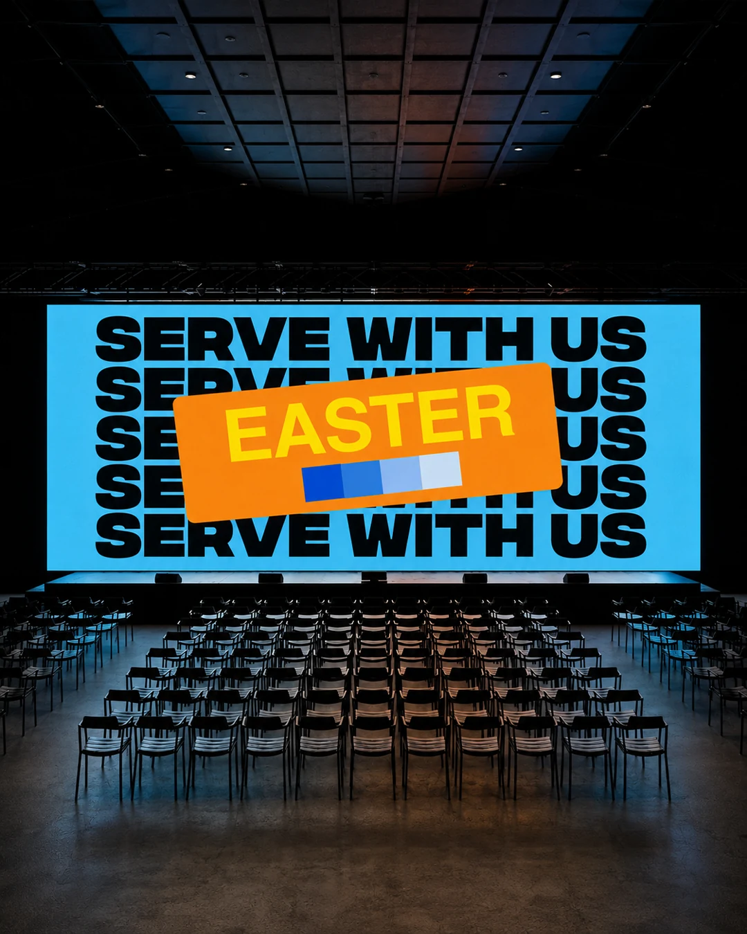 Serve With Us — Easter on the LED wall